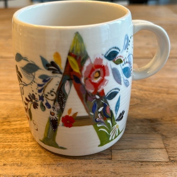 Anthropologie Other - Anthropologie Petal Palette “A” Mug by Starla Michelle Halfmann — Floral Ceramic